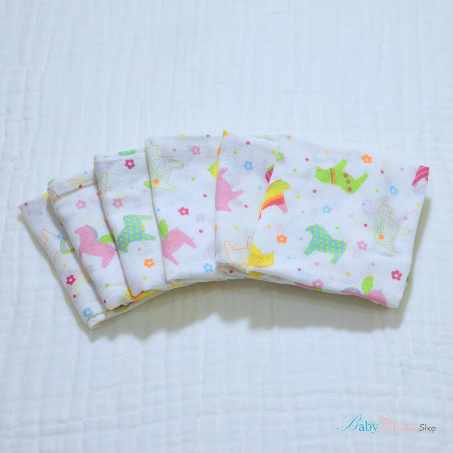 Muslin Cloth Nappies 6 Pack - 21" x 21" III