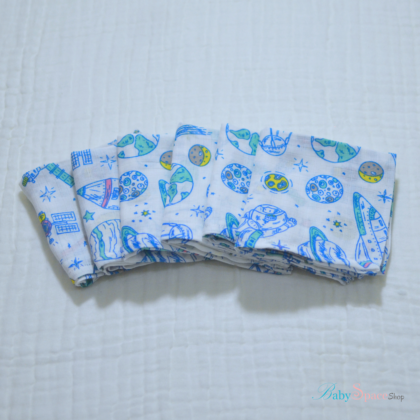 Muslin Cloth Nappies 6 Pack - 21" x 21" III