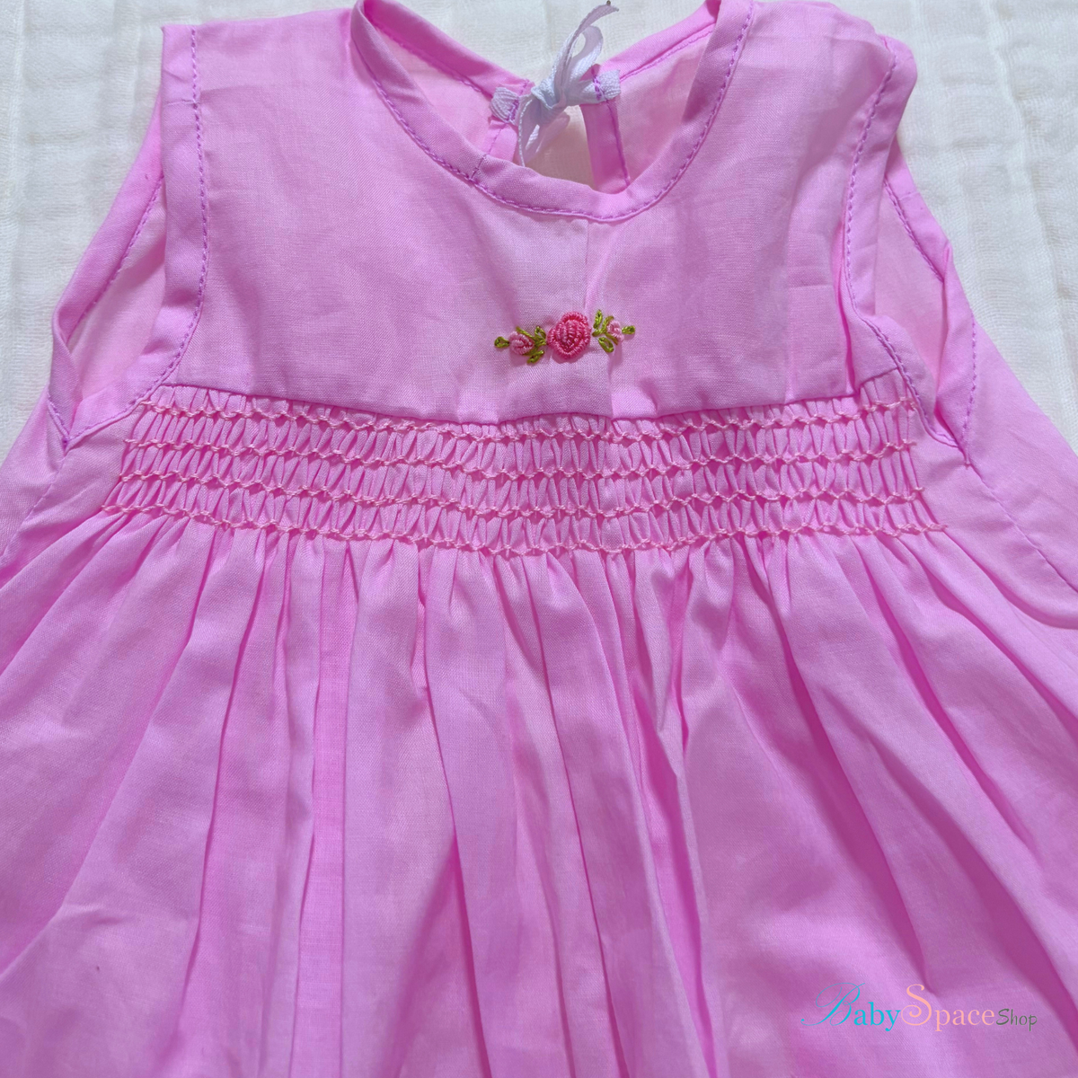 Handmade Smocked Newborn Dress Pink,Yellow,Blue - 0 to 3 month