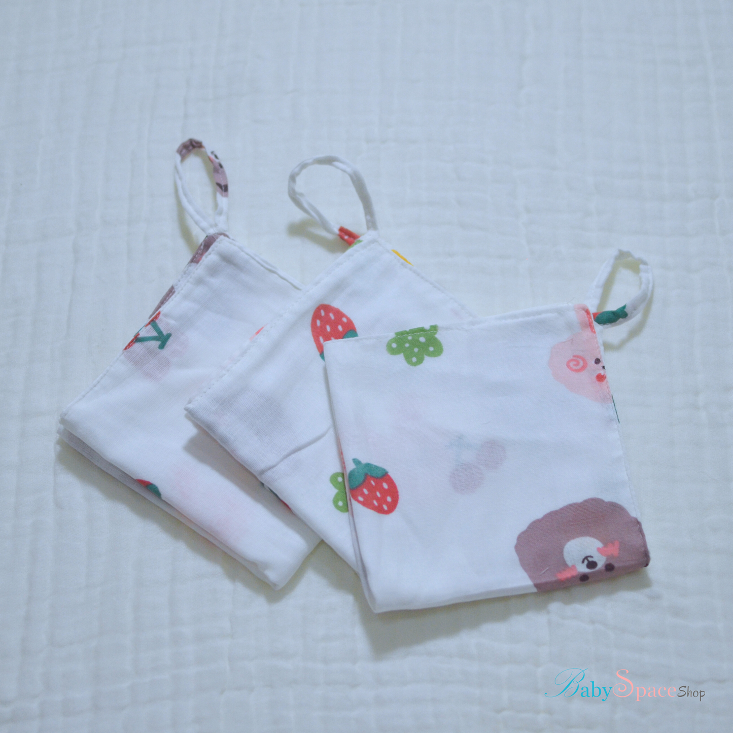 Muslin Wash Cloths 12"x12”- 3 pack II