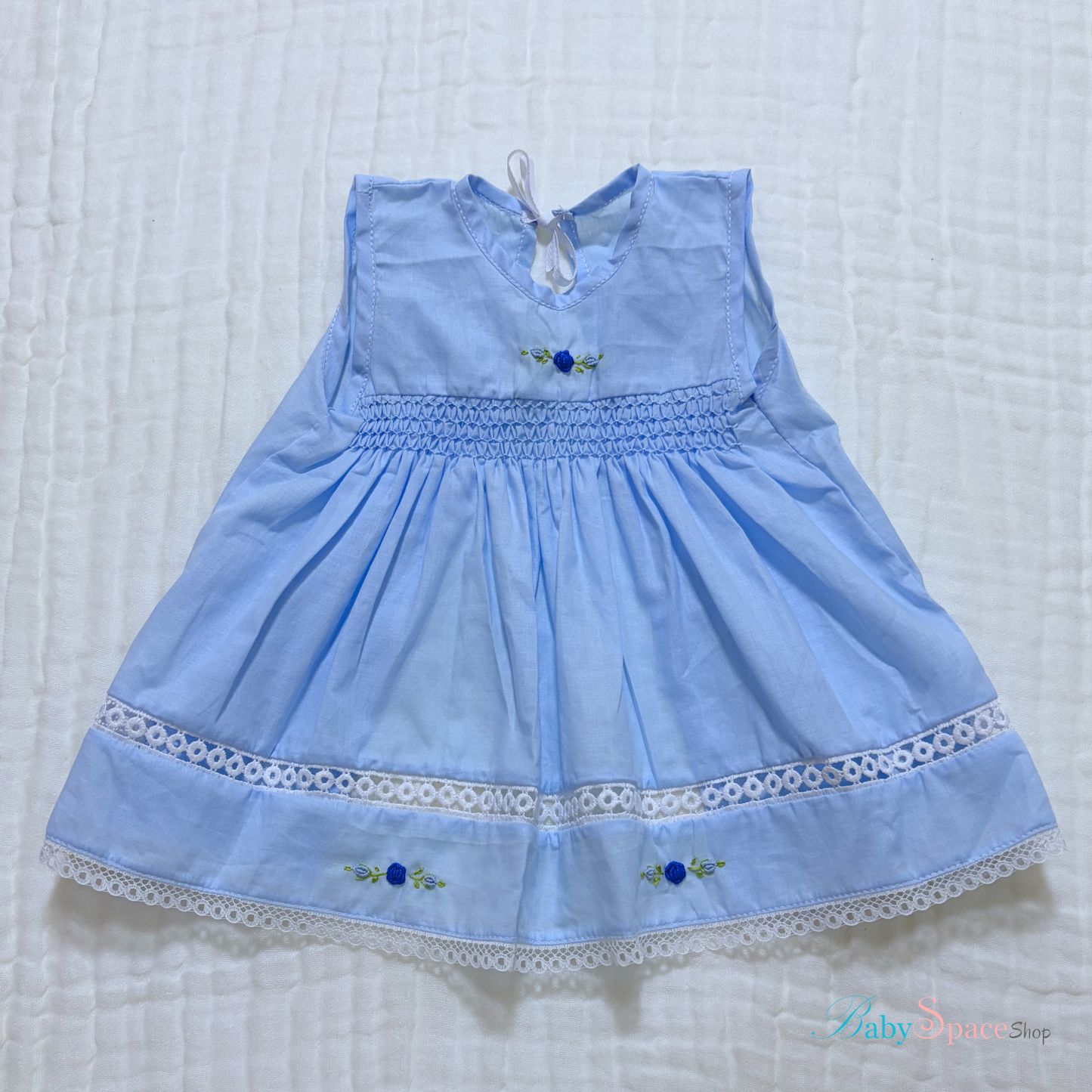 Handmade Smocked Newborn Dress Pink,Yellow,Blue - 0 to 3 month II