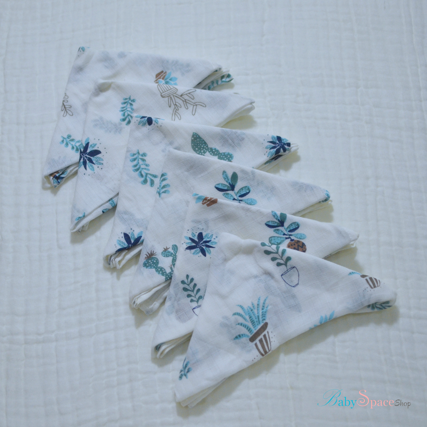 Muslin Cloth Nappies 6 Pack - 21" x 21" II