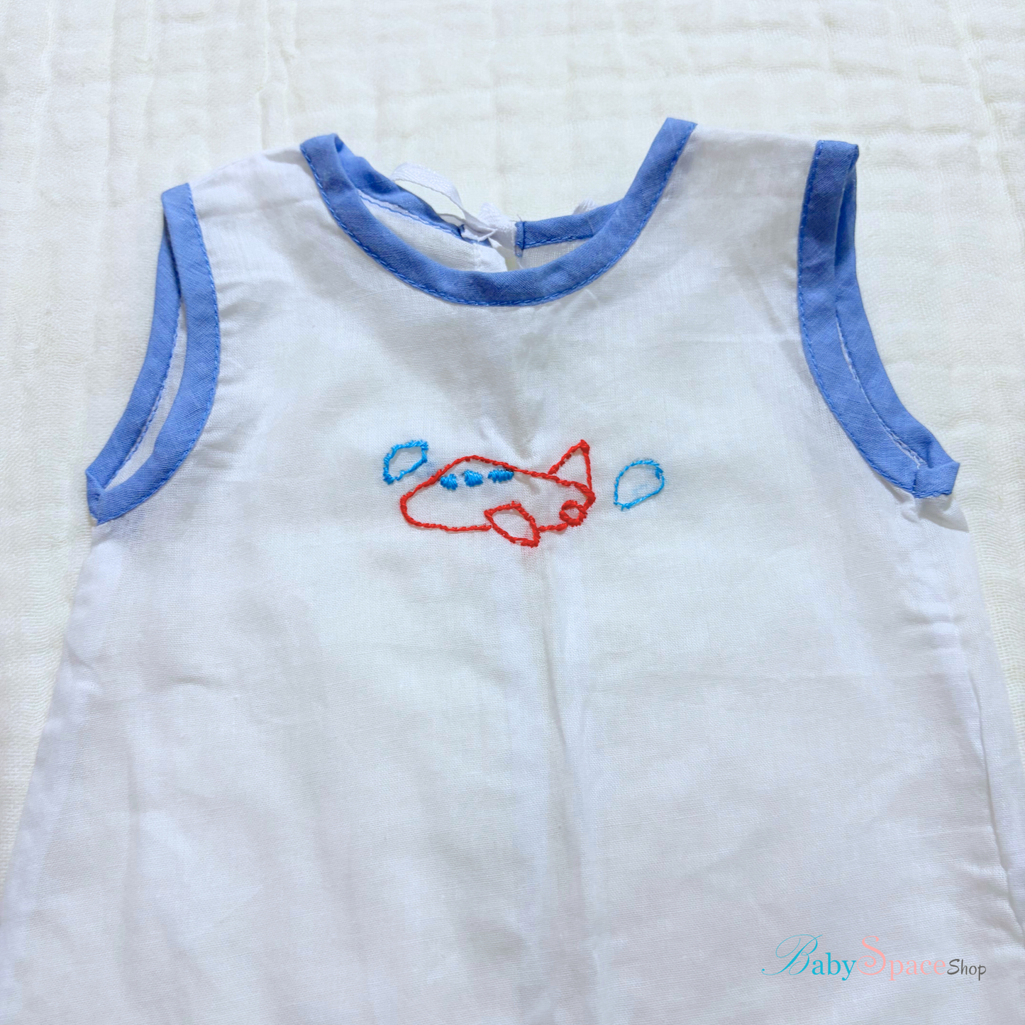 Baby Shirts Blue - Muslin Newborn Size