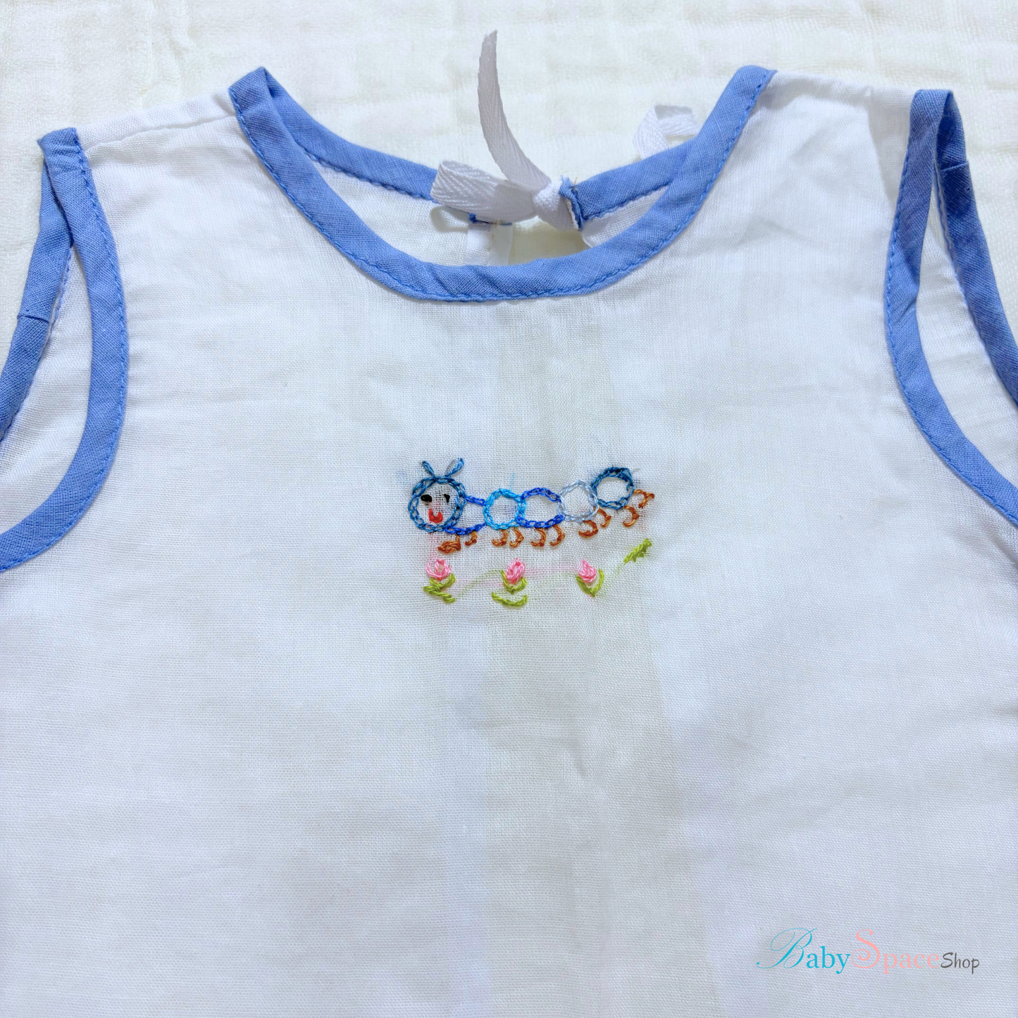 Baby Shirts Blue - Muslin Newborn Size