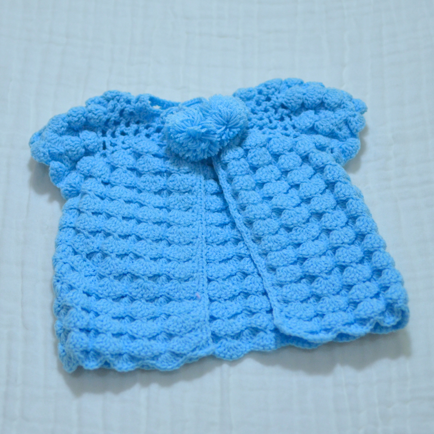 Crochet Suit, Hat  Mittens and Socks - 0 to 3 Month (Tied at back)