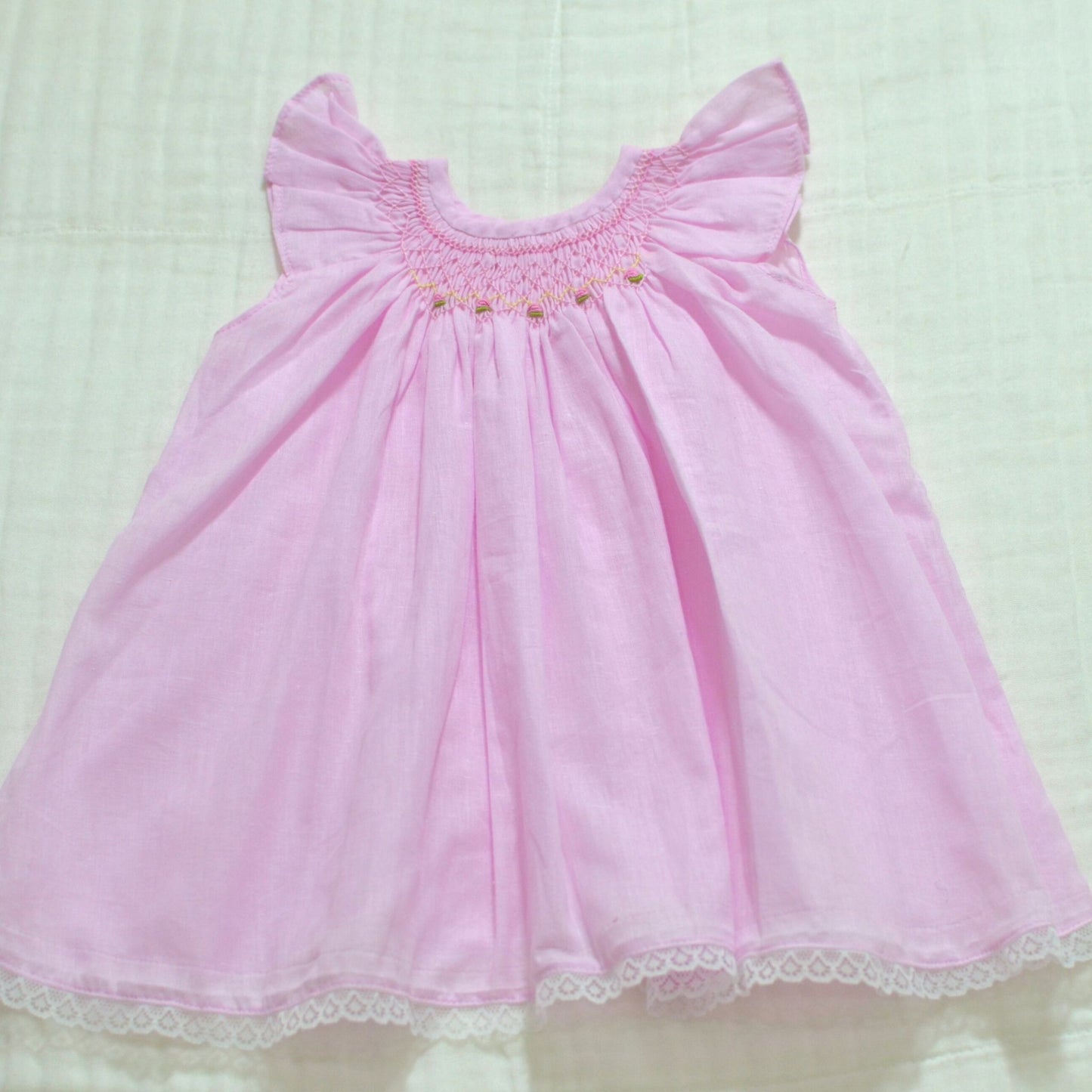 Handmade Smocked Dress Colours - 3 to 6 months