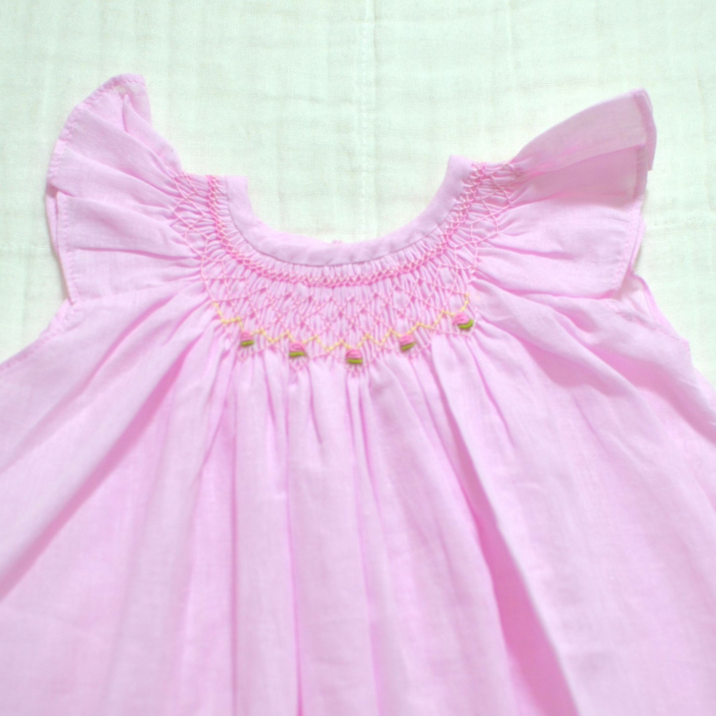 Handmade Smocked Dress Colours - 3 to 6 months