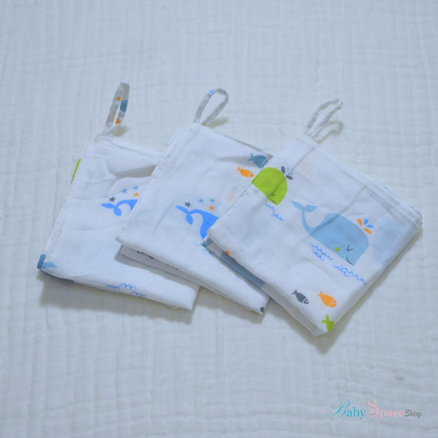 Muslin Wash Cloths 12"x12”- 3 pack II