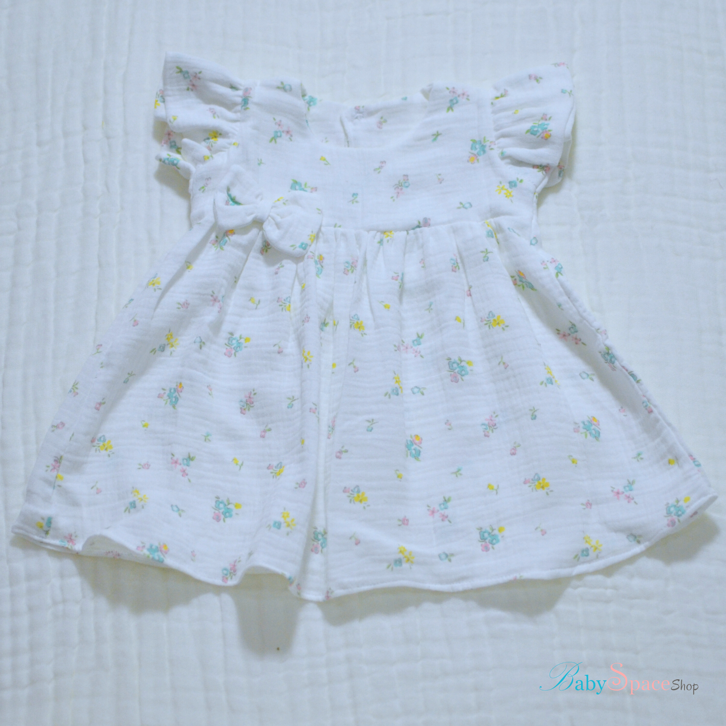 Handmade Muslin Printed Baby Dress - 3 to 6 months (Prints)
