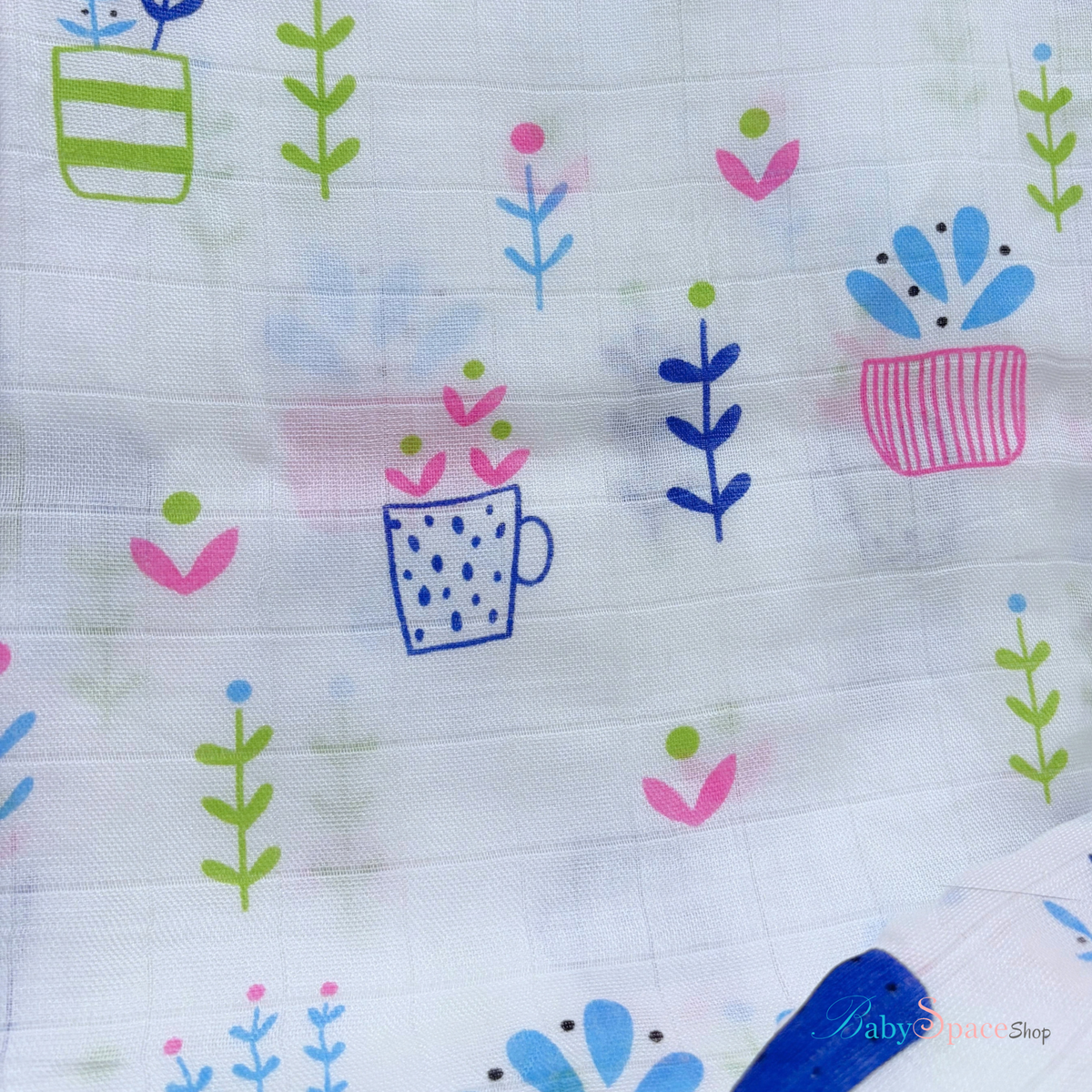 Muslin Swaddle - Printed - 70% Bamboo 30% Cotton 120x120cm III