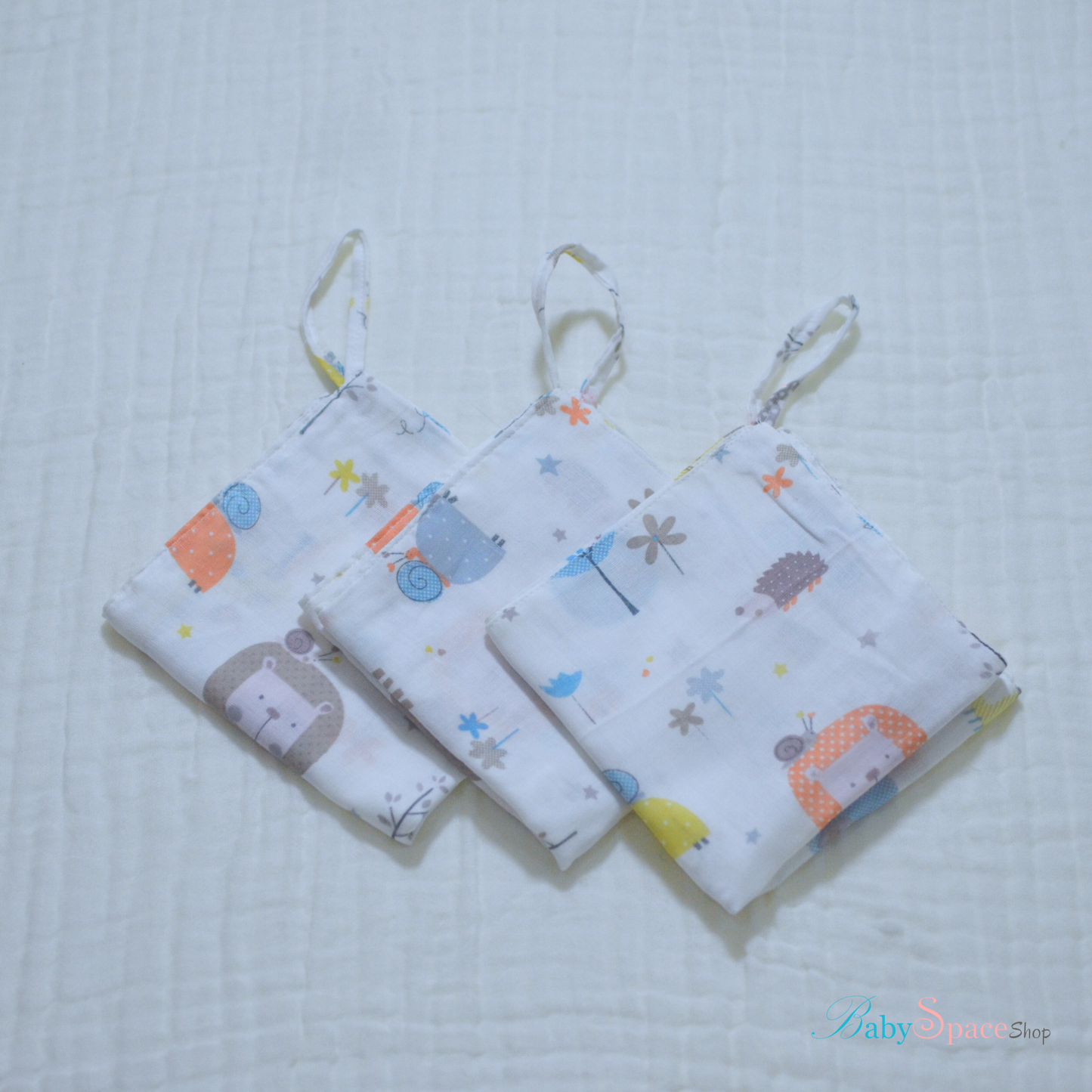 Muslin Wash Cloths 12"x12”- 3 pack II