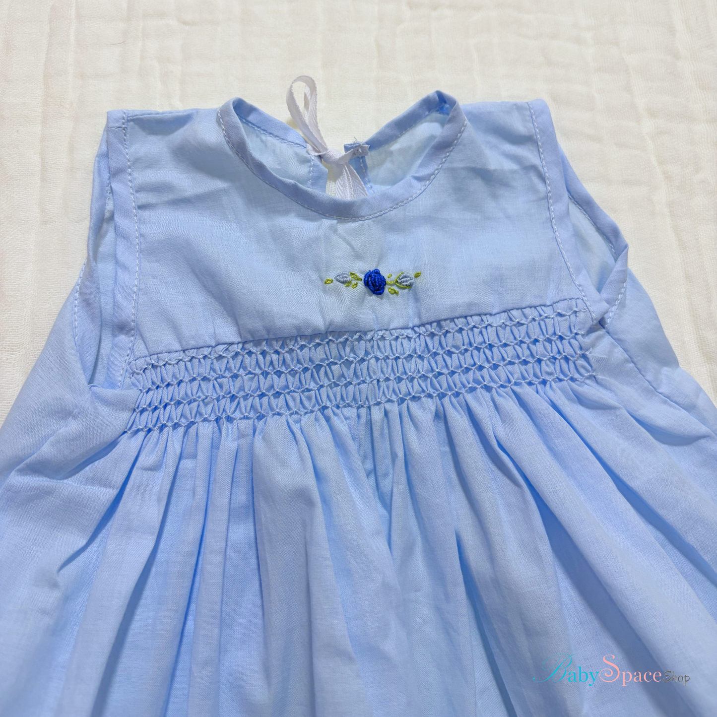 Handmade Smocked Newborn Dress Pink,Yellow,Blue - 0 to 3 month II