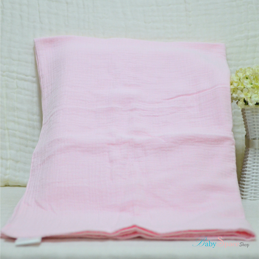 Double Crepe Muslin Cotton Baby Blanket 70x100cm (Colours)