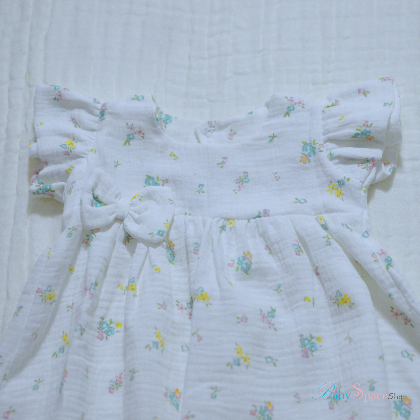 Handmade Muslin Printed Baby Dress - 3 to 6 months (Prints)
