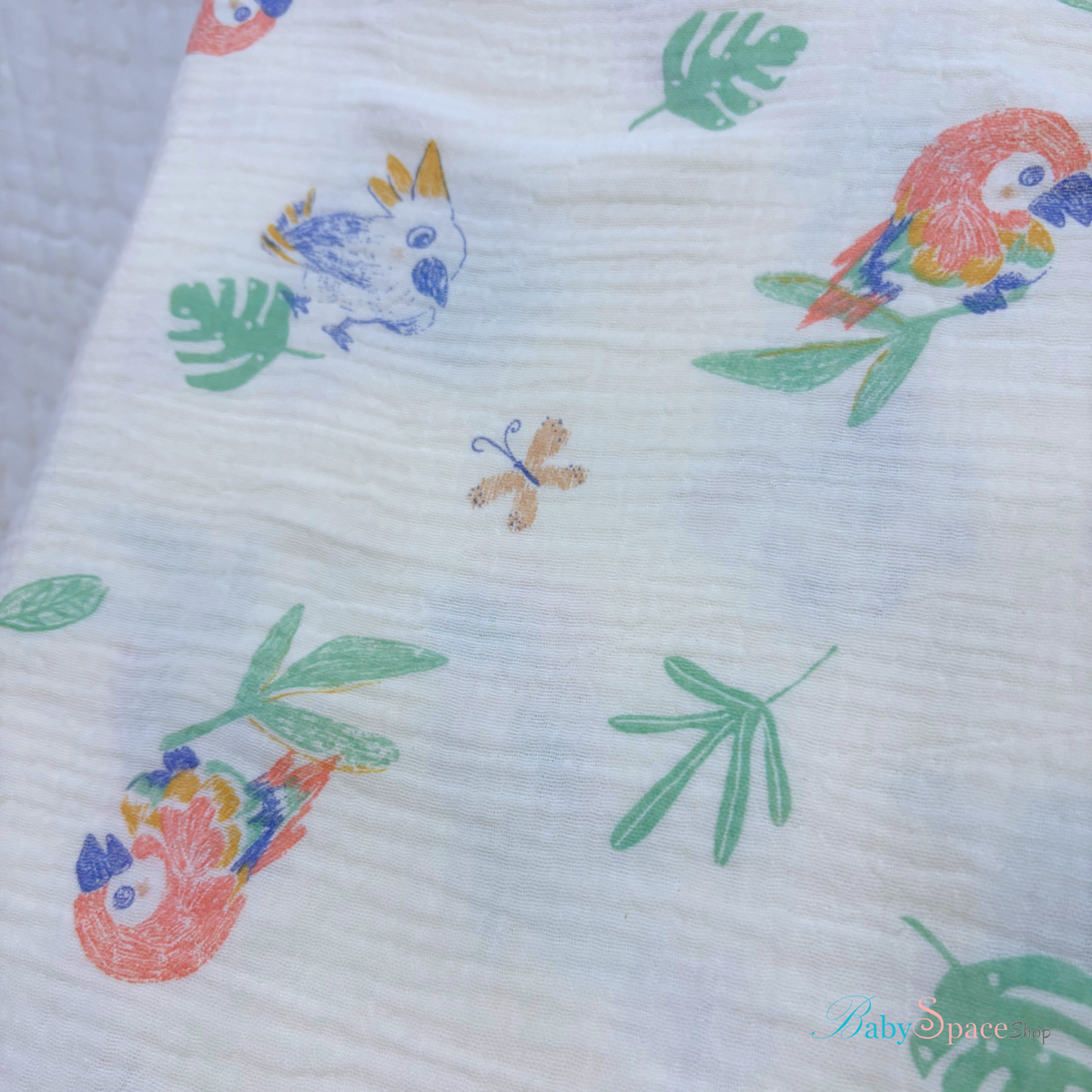 Muslin Crepe Cotton Receiving Baby Blanket 95x95cm II