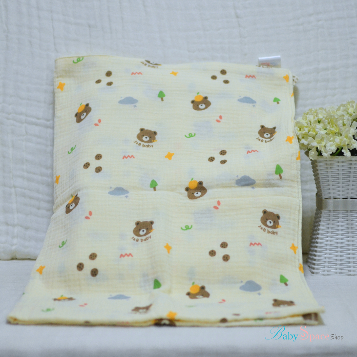 Muslin Baby Blanket 100% Cotton Double Crepe 70x100cm