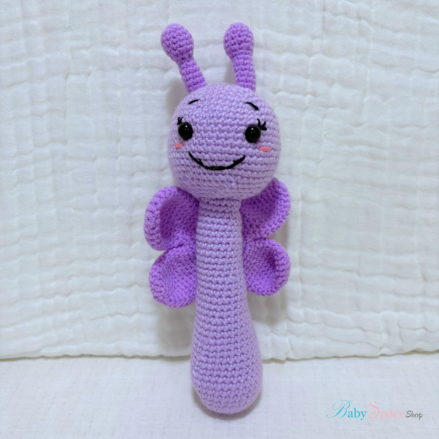 Handmade Crochet Purple Butterfly