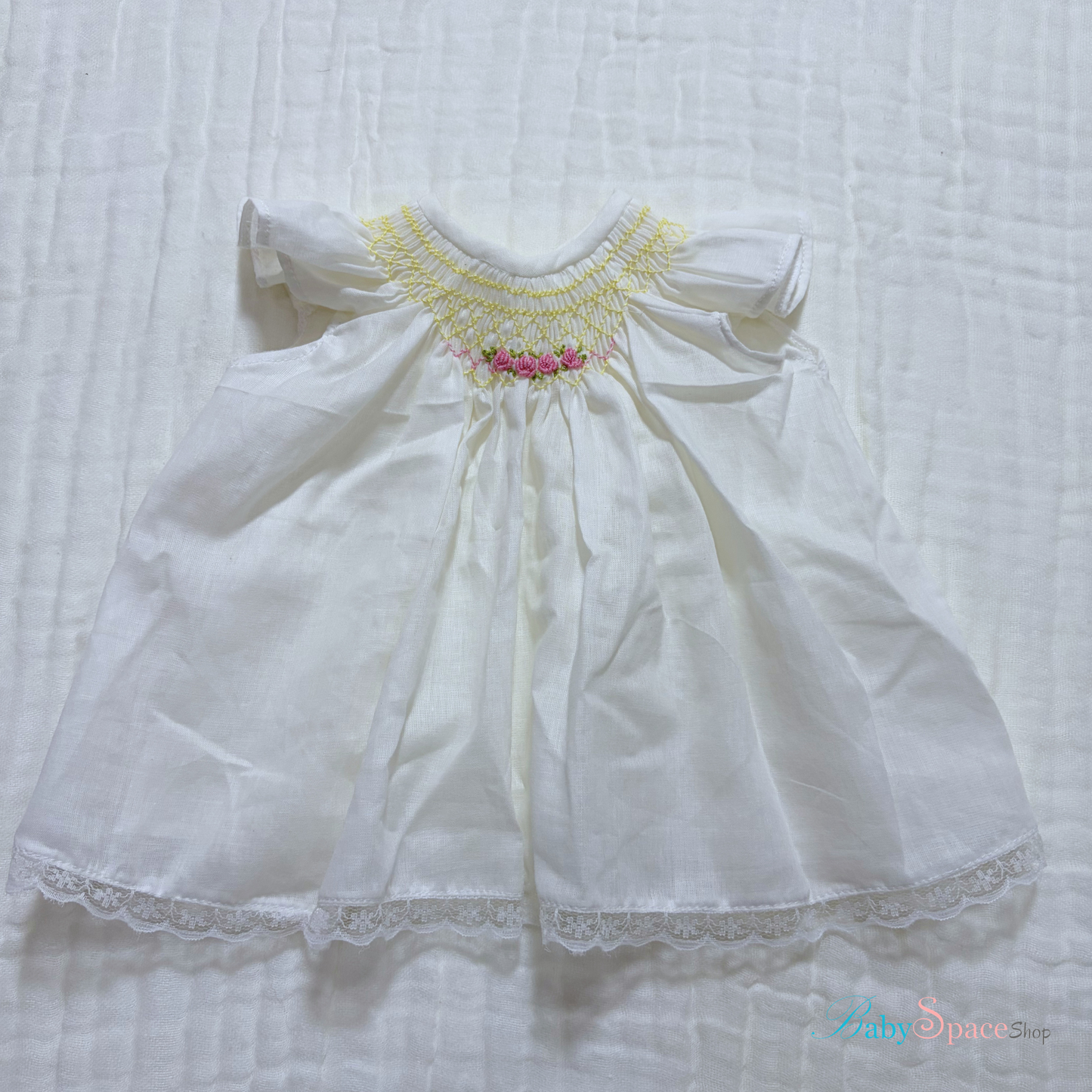 Handmade Bishop Smock Newborn Dress