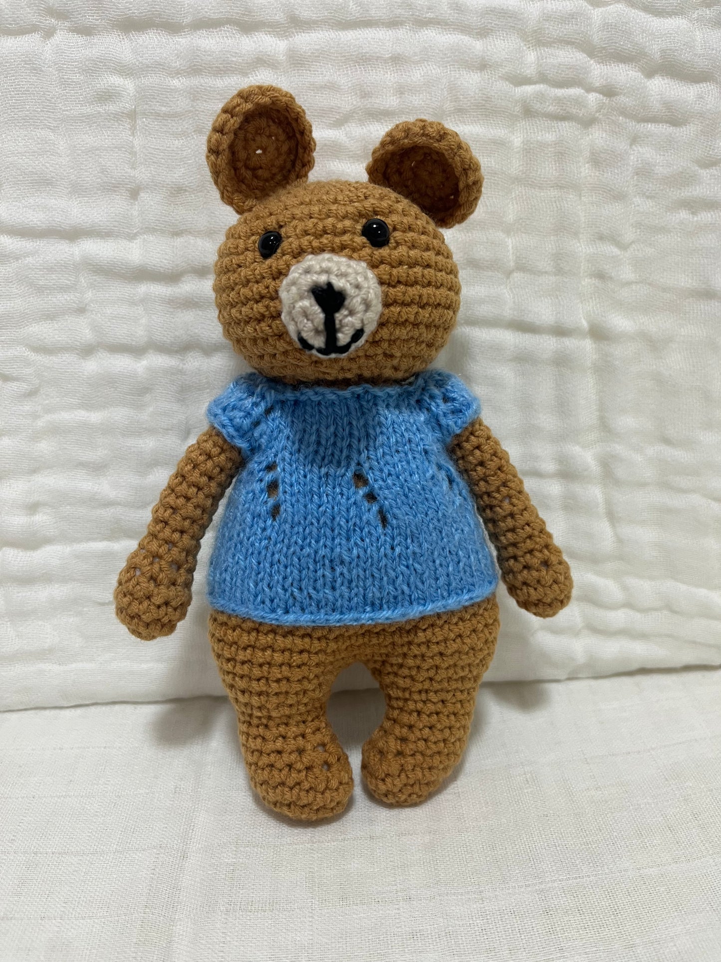 Handmade Crochet Bear With Tshirt