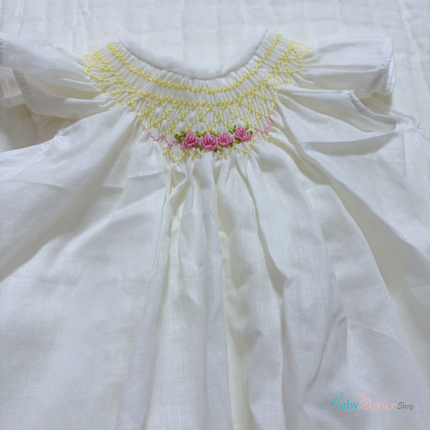 Handmade Bishop Smock Newborn Dress