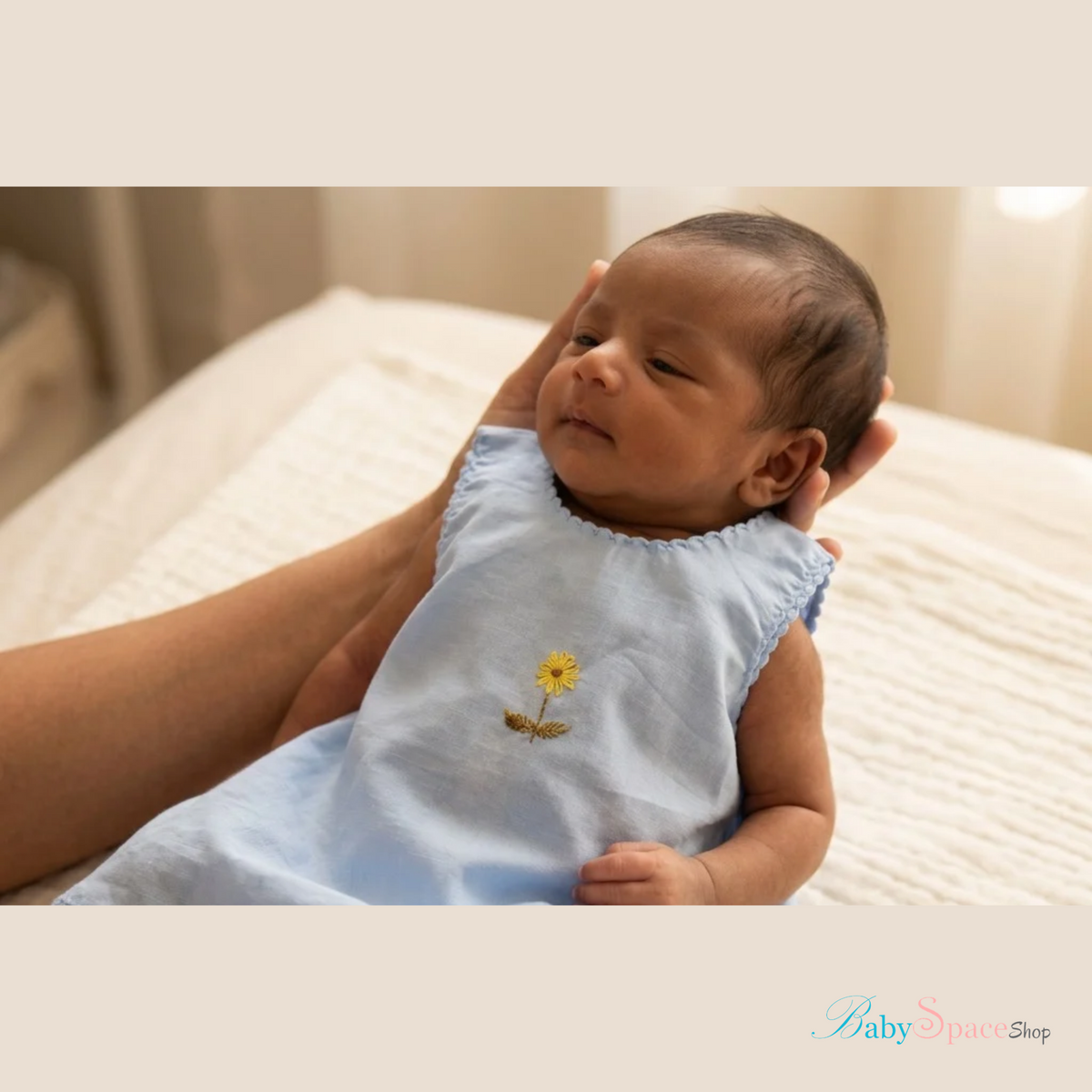 Handmade Baby Shirt - 0 to 3 Months - Blue