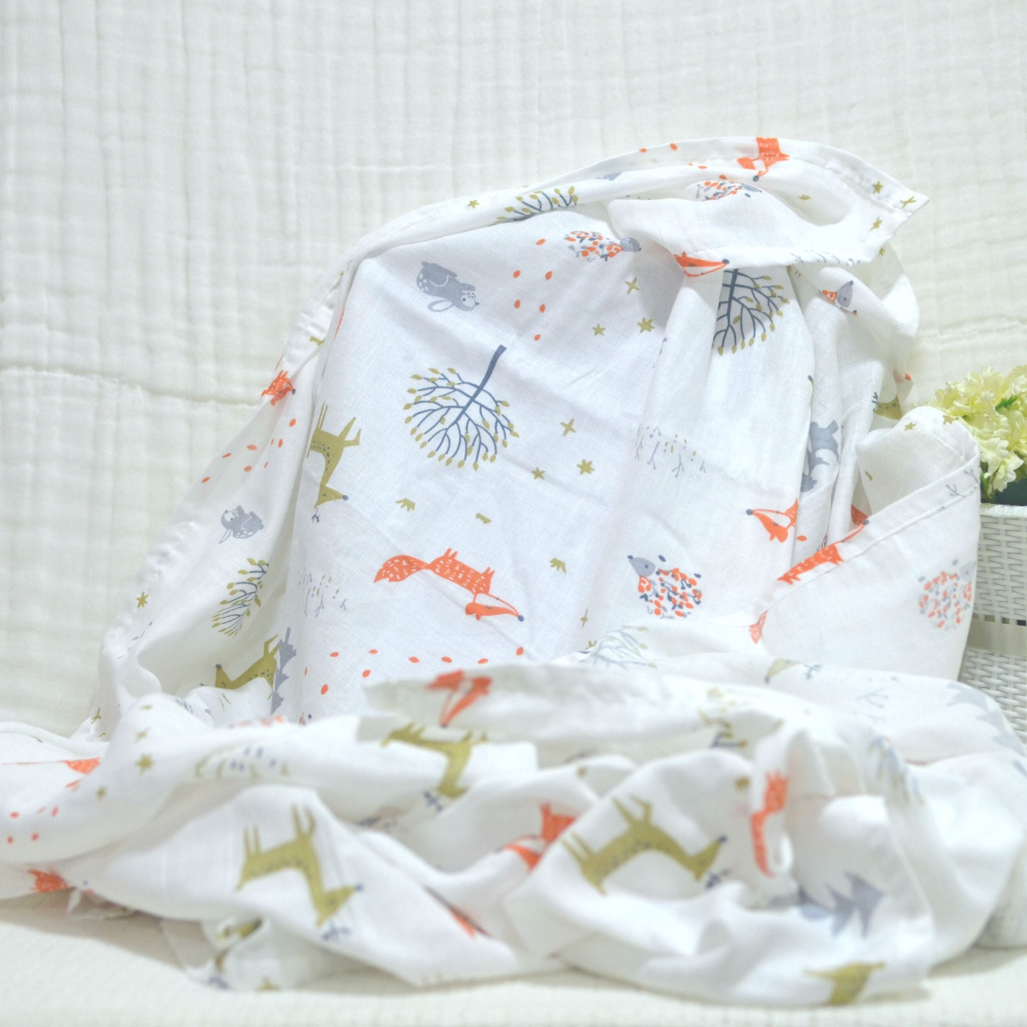 Plain white muslin swaddle 2025 blanket