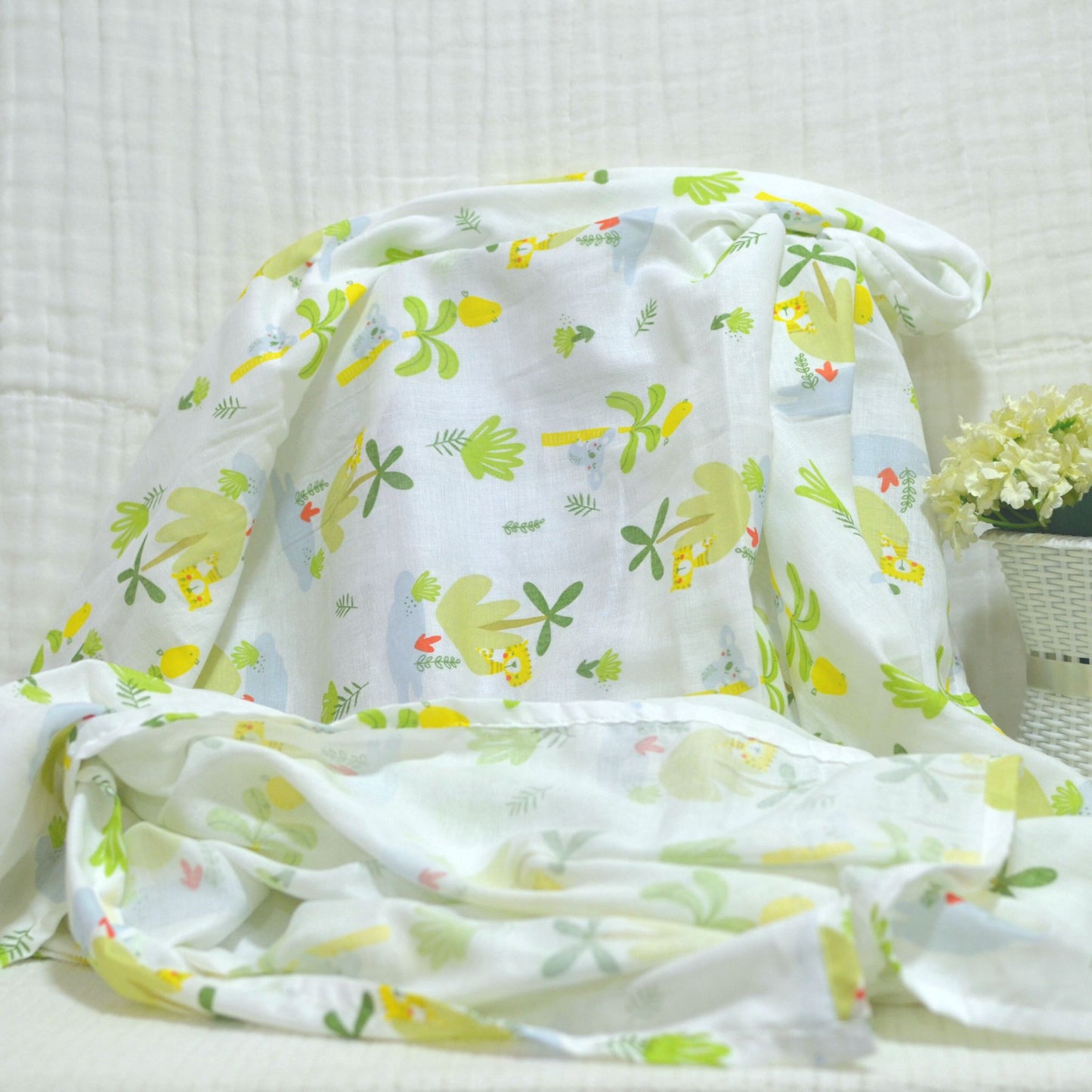 Muslin Swaddle Blankets - Plain 120 x 120 cm Collection II