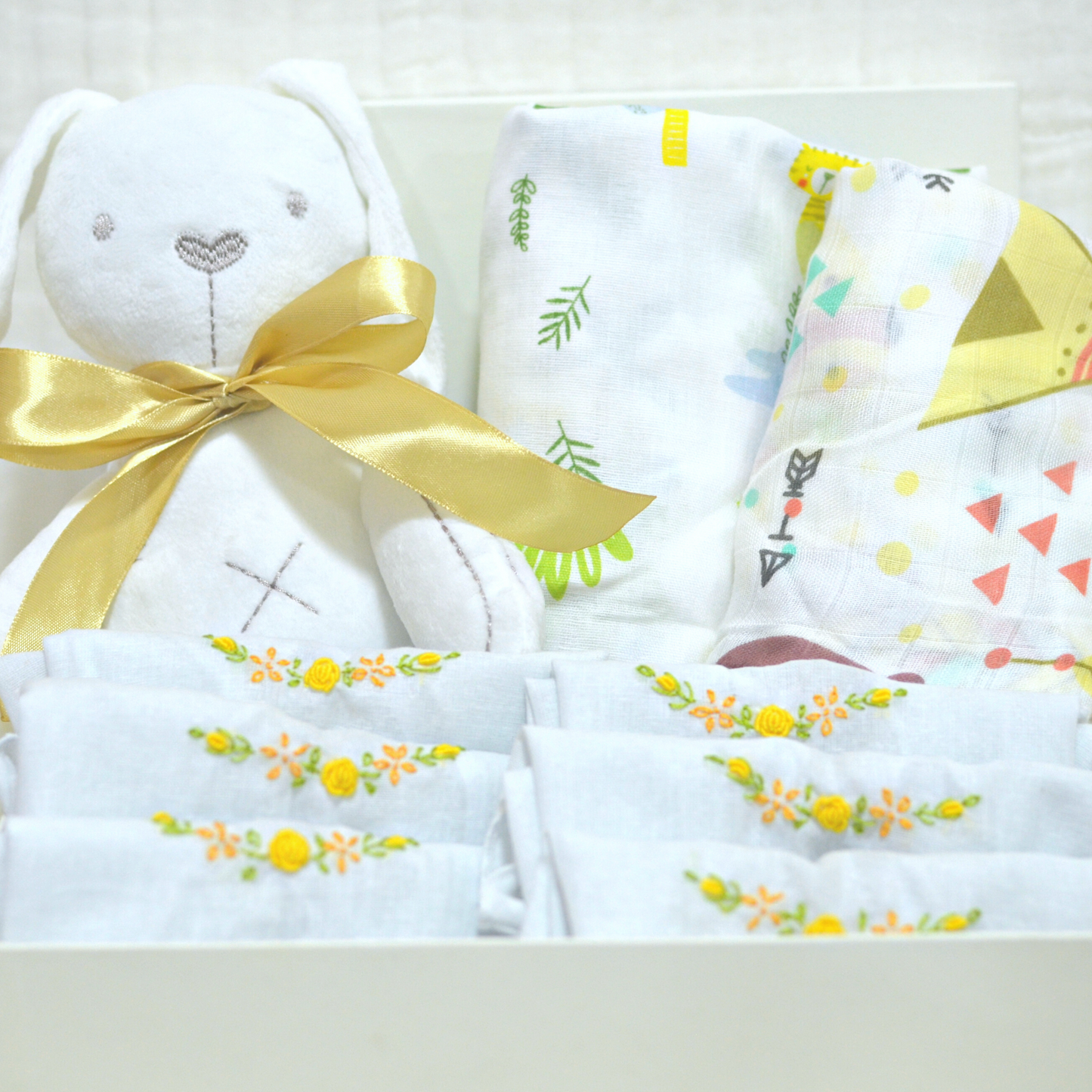 Welcome Baby Hamper - With Bunny Gold