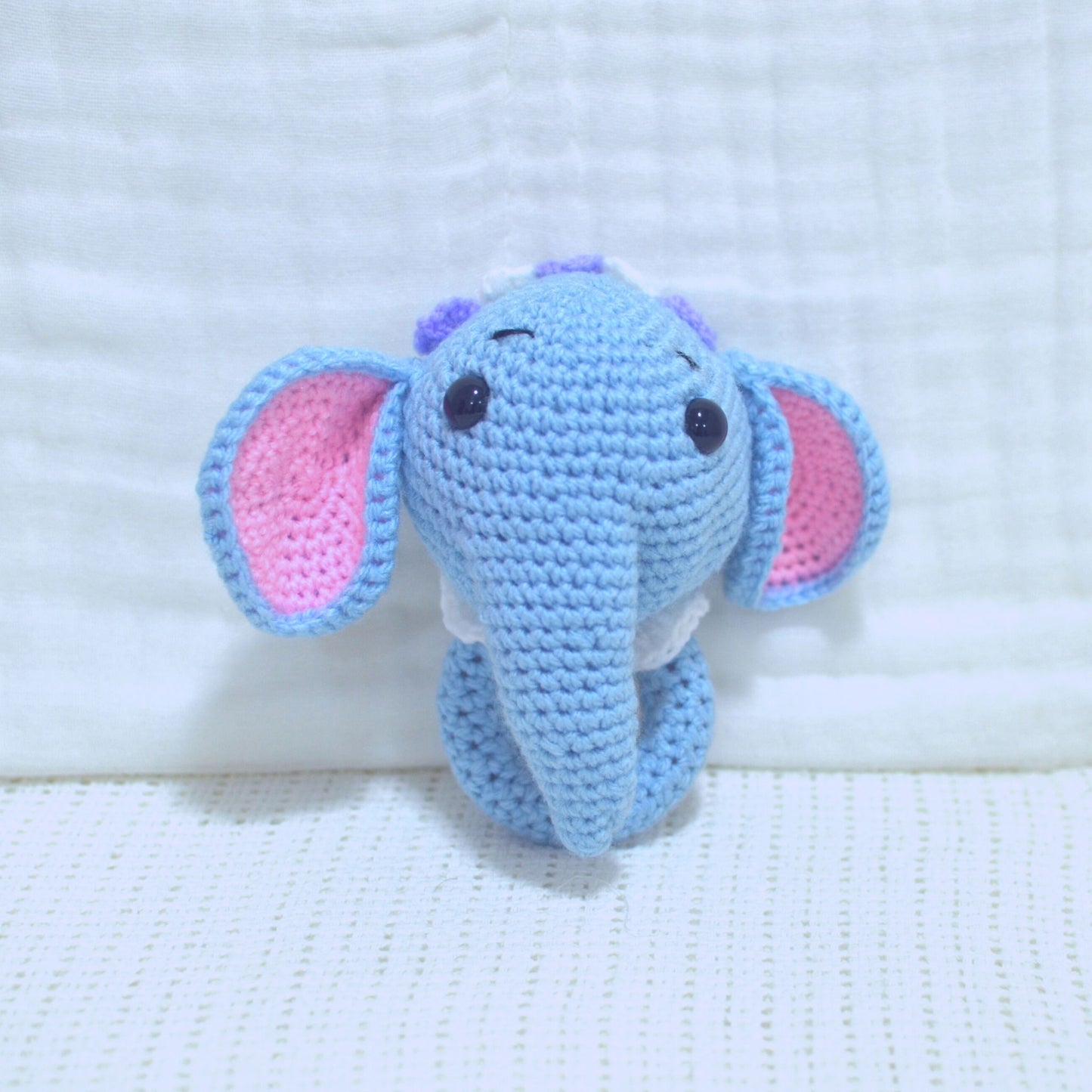 Handmade Crochet Rattle Elephant