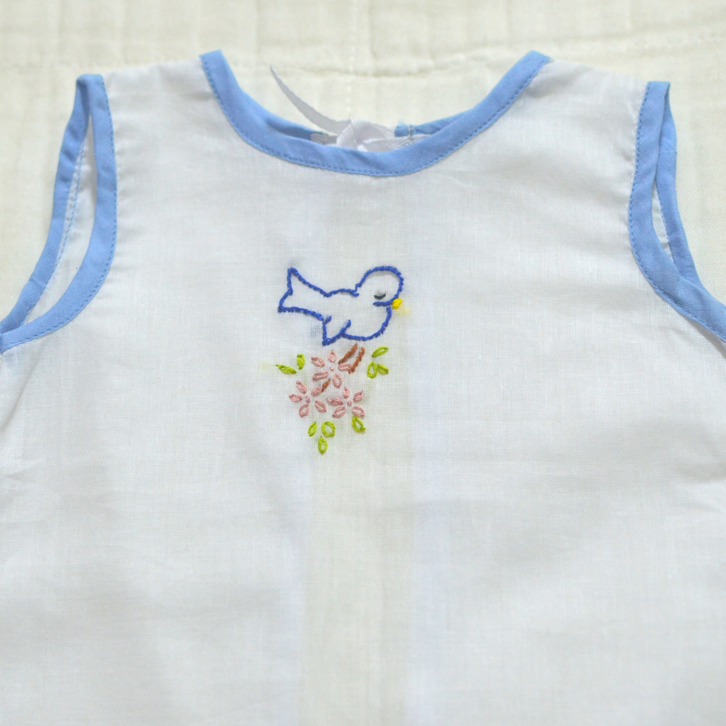 Baby Shirts Blue - Muslin Newborn Size