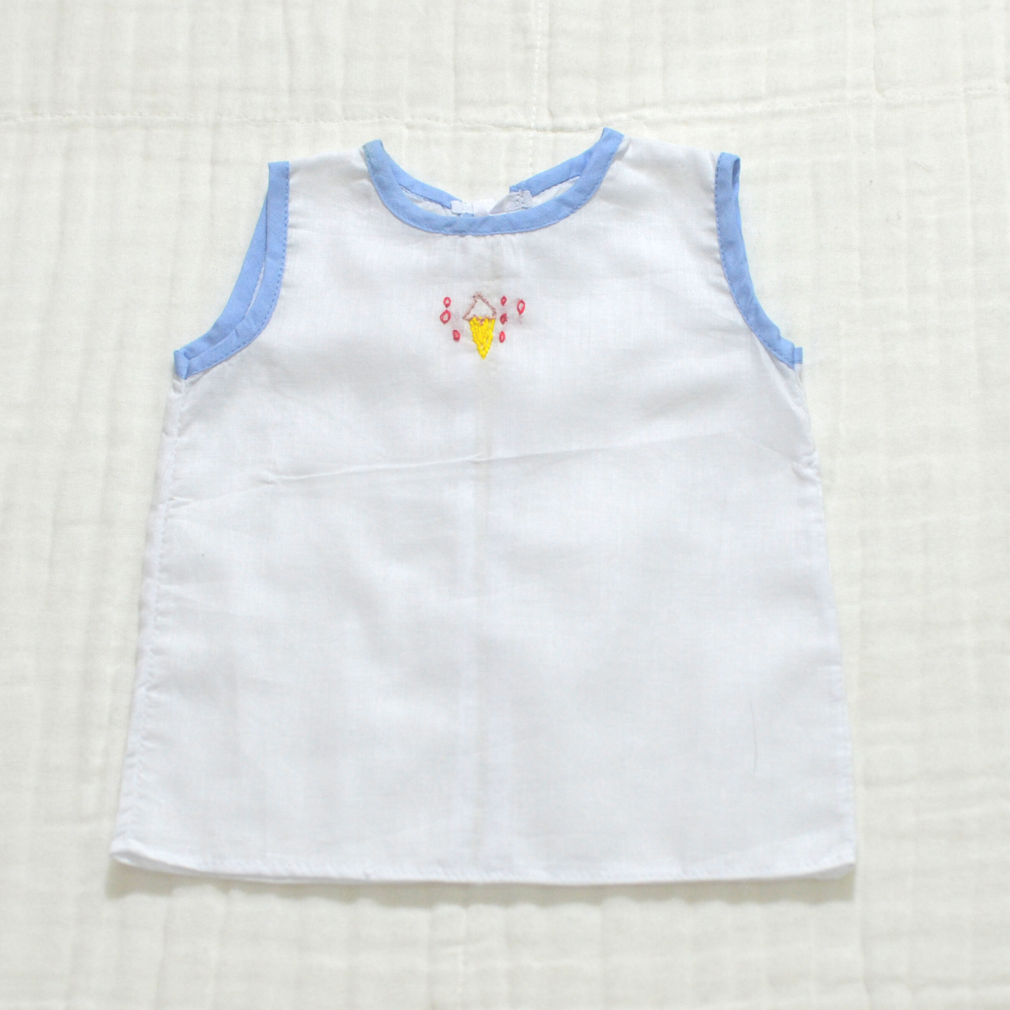 Baby Shirts Blue - Muslin Newborn Size