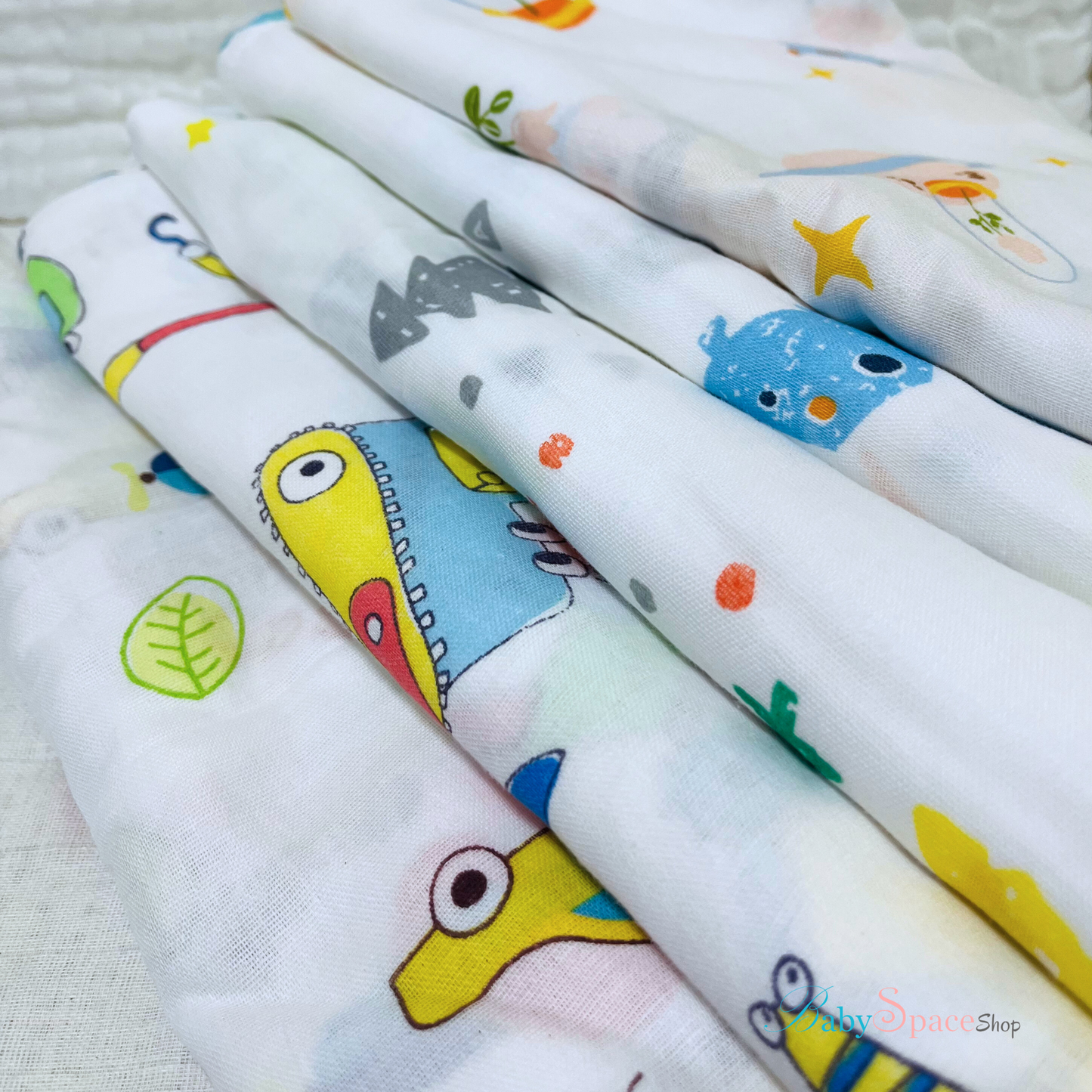 Muslin Swaddle Blankets - Plain 120 x 120 cm Collection IV