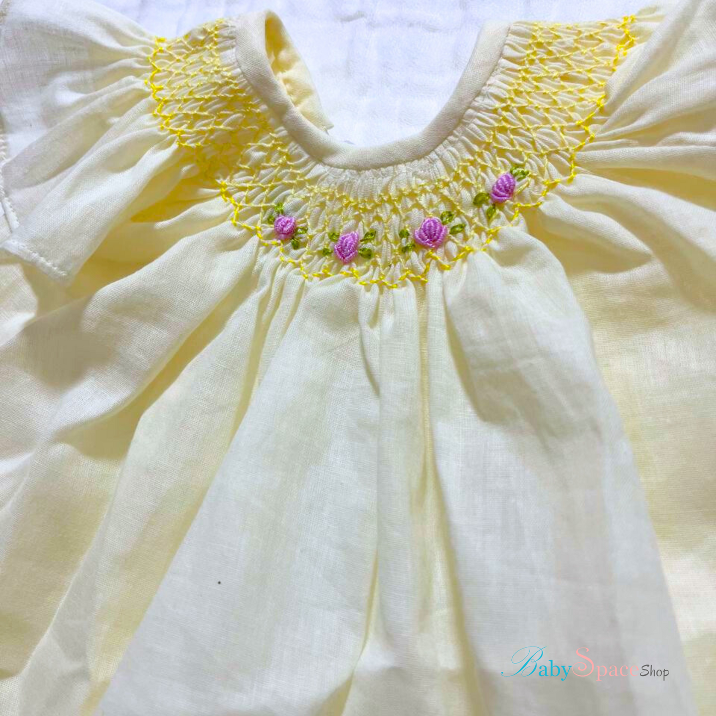 Handmade Bishop Smock Newborn Dress (Colours)