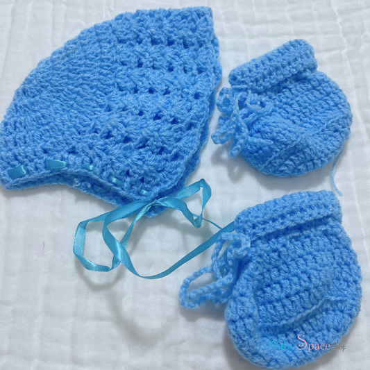 Crochet Baby Bonnet and Socks - 0 to 3 Month