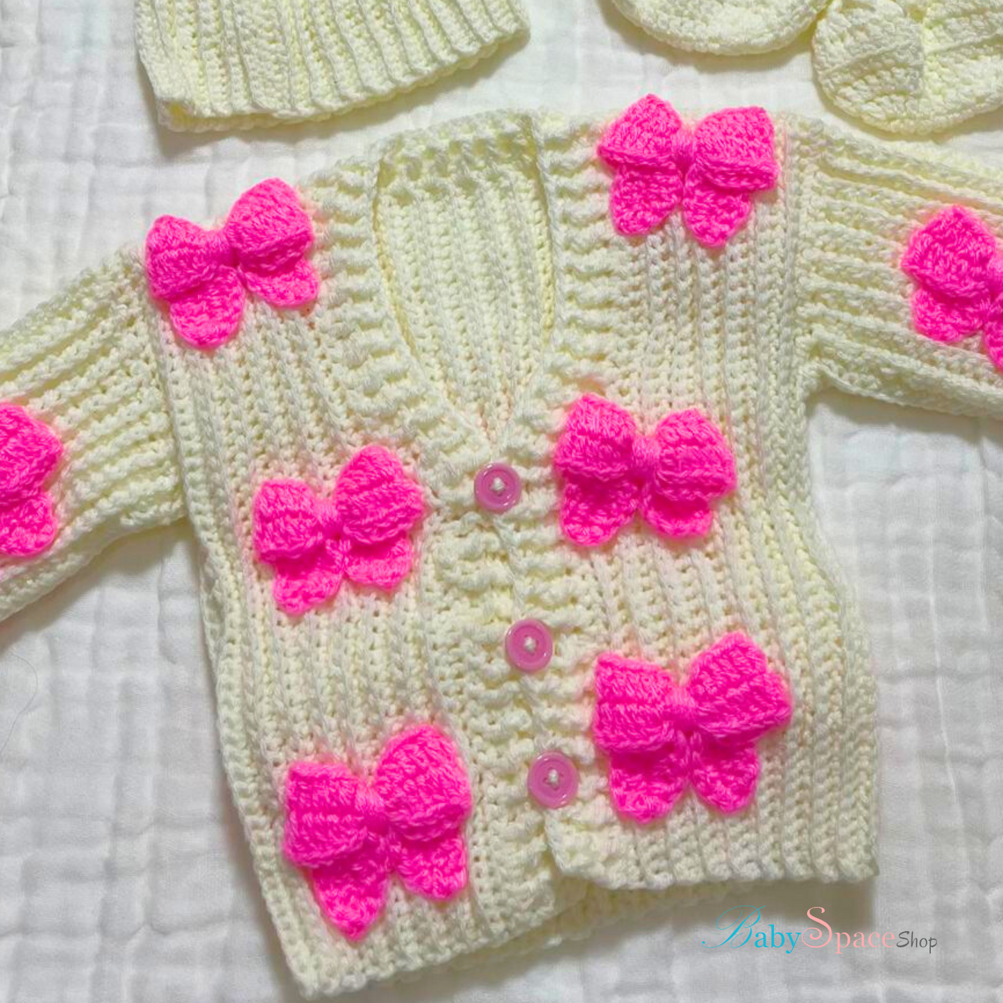 Crochet Baby Jersey Hat Socks - 0 to 3 month size