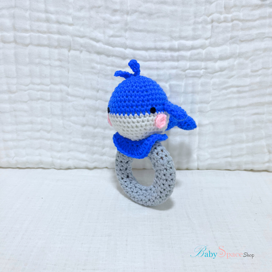 Handmade Crochet Rattle Whale