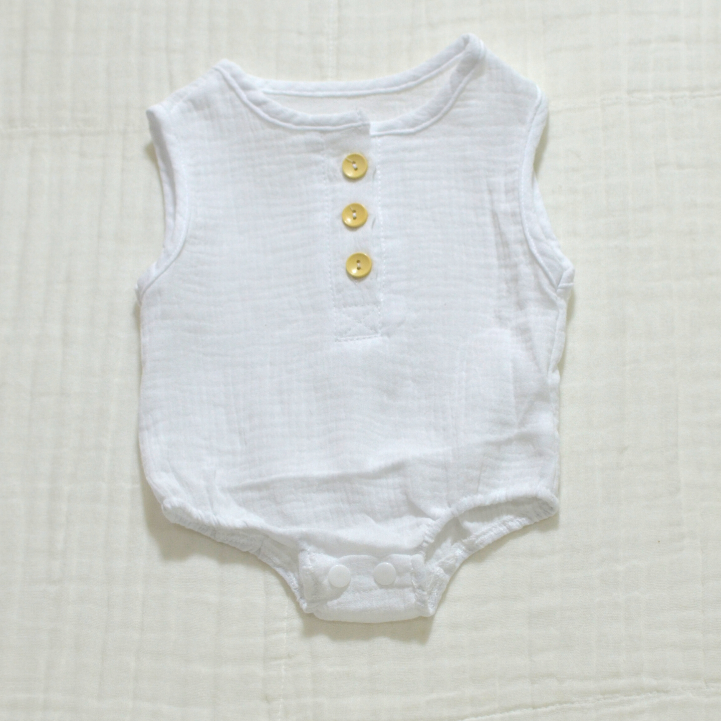 Muslin Sleeveless Baby Romper 0 to 3month