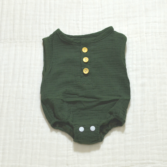Muslin Sleeveless Baby Romper 0 to 6 month