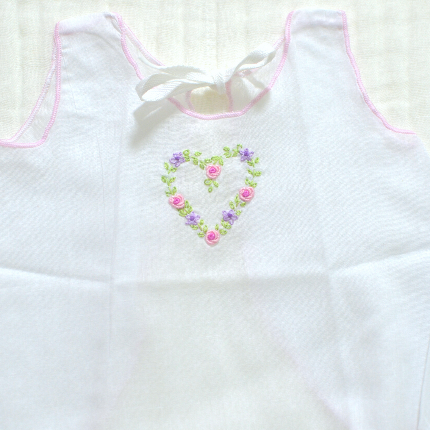 Handmade Newborn Shirt/Dress - Muslin VIII