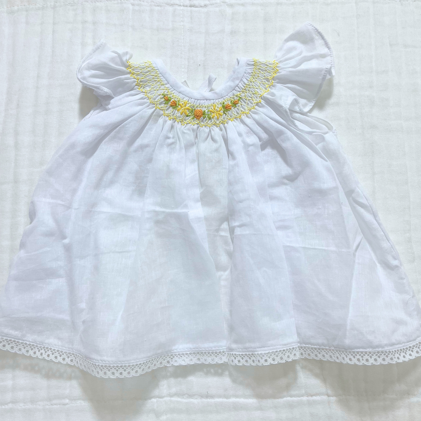 Handmade Bishop Smock Newborn Dress