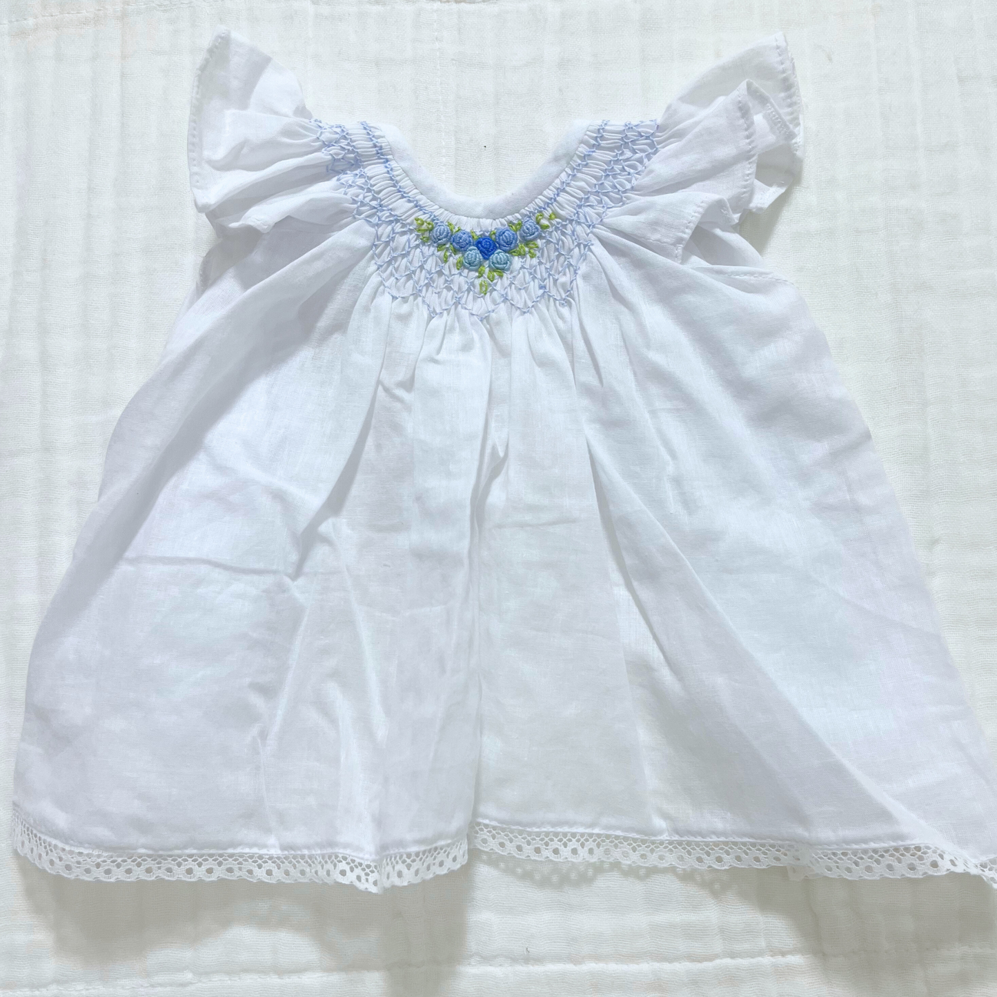 Handmade Bishop Smock Newborn Dress