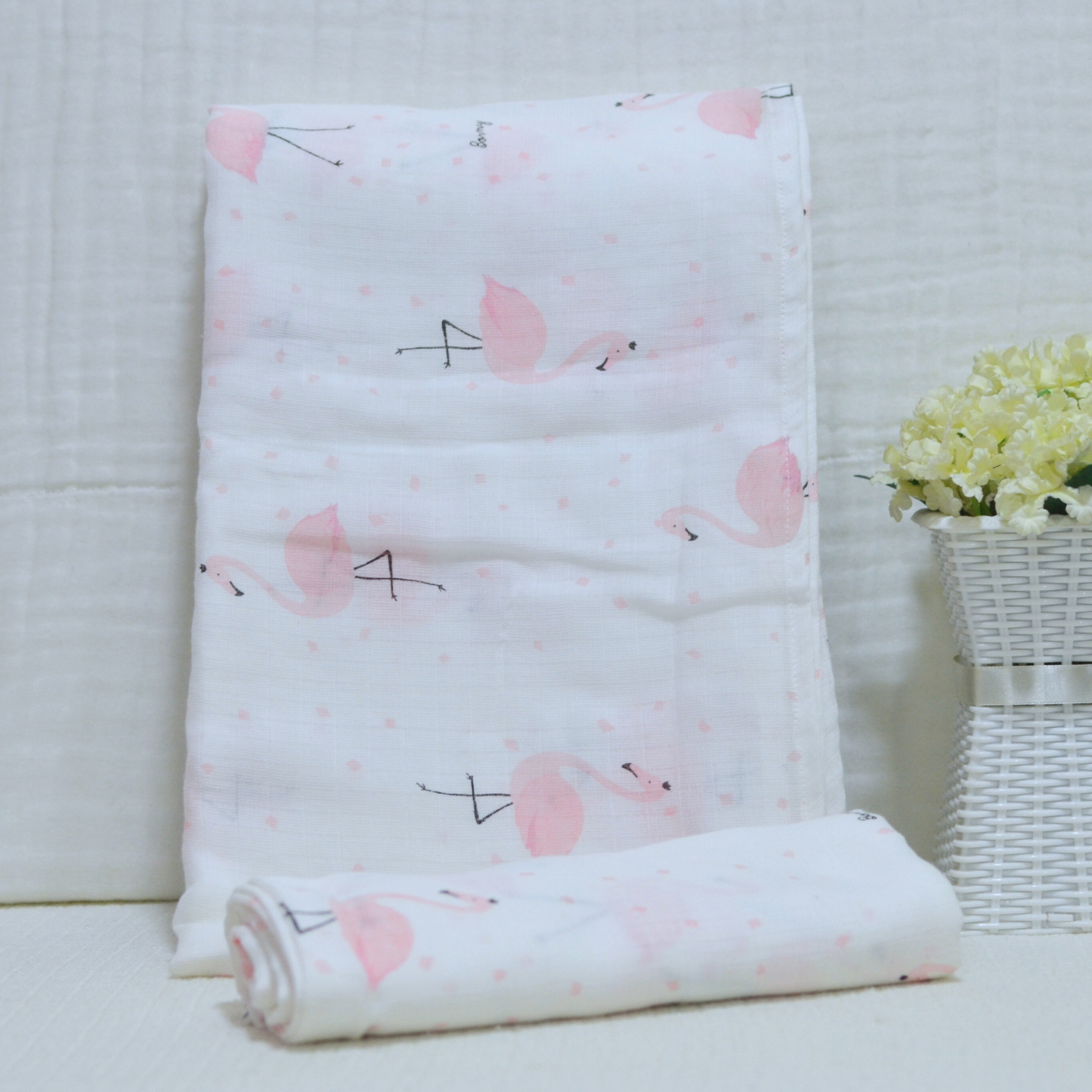 Muslin Cotton Receiving Baby Blanket 90x90cm