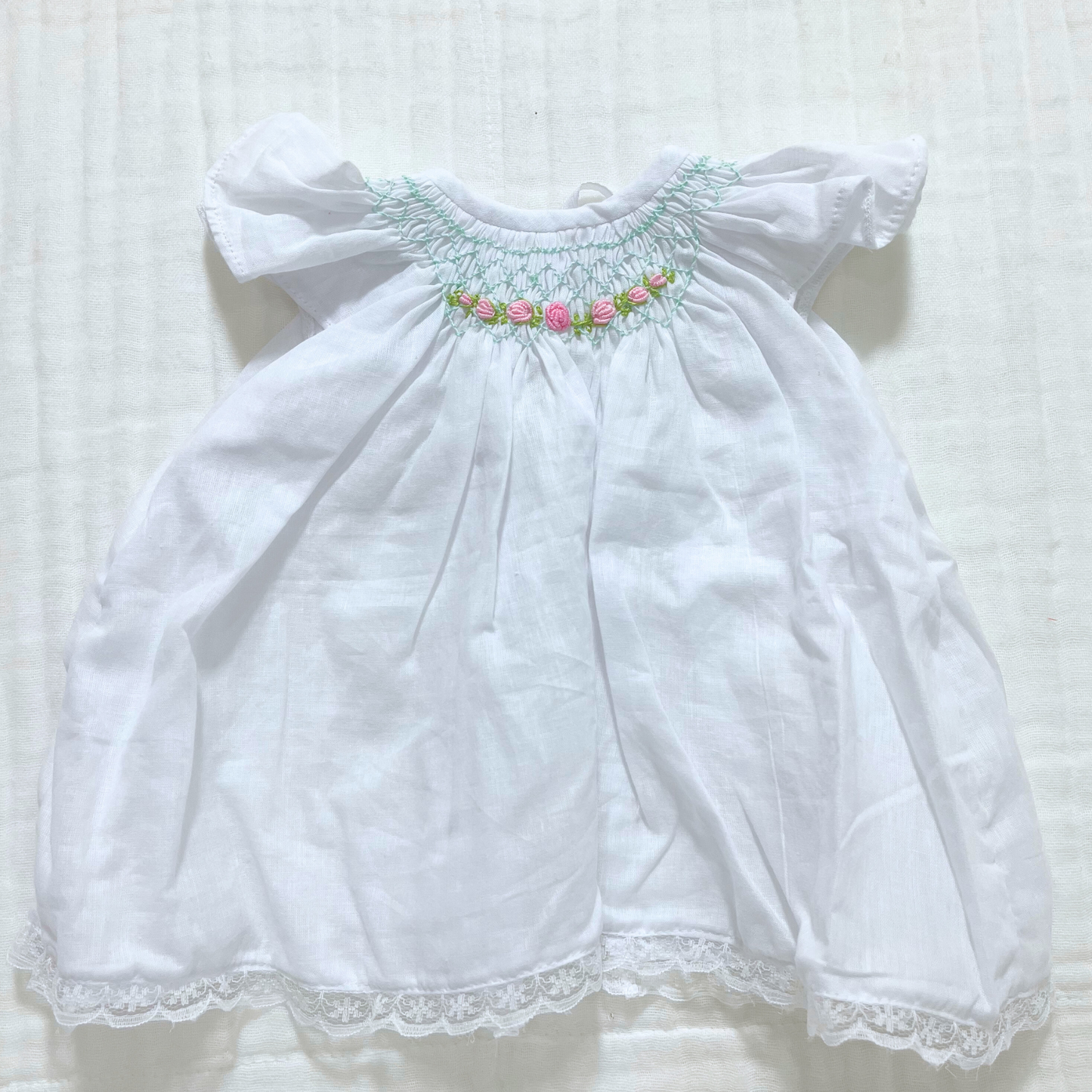 Handmade Bishop Smock Newborn Dress