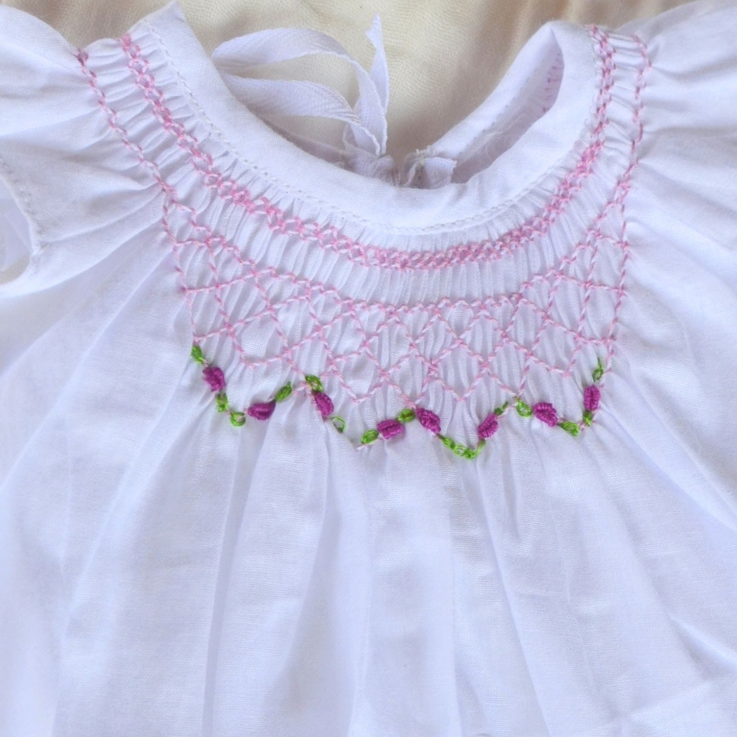 Handmade Bishop Smock Newborn Dress