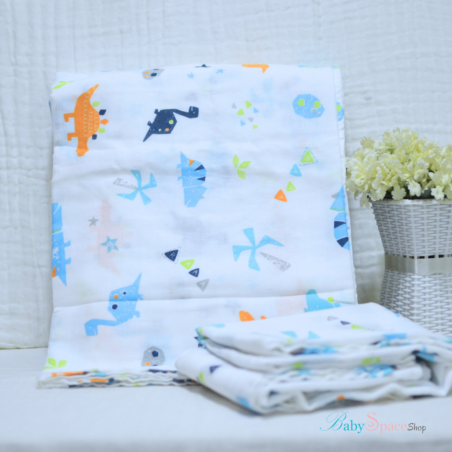 Muslin Swaddle Blankets - Plain 120 x 120 cm Collection IV