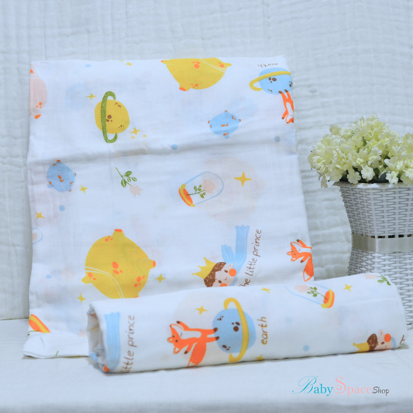 Muslin Swaddle Blankets - Plain 120 x 120 cm Collection IV