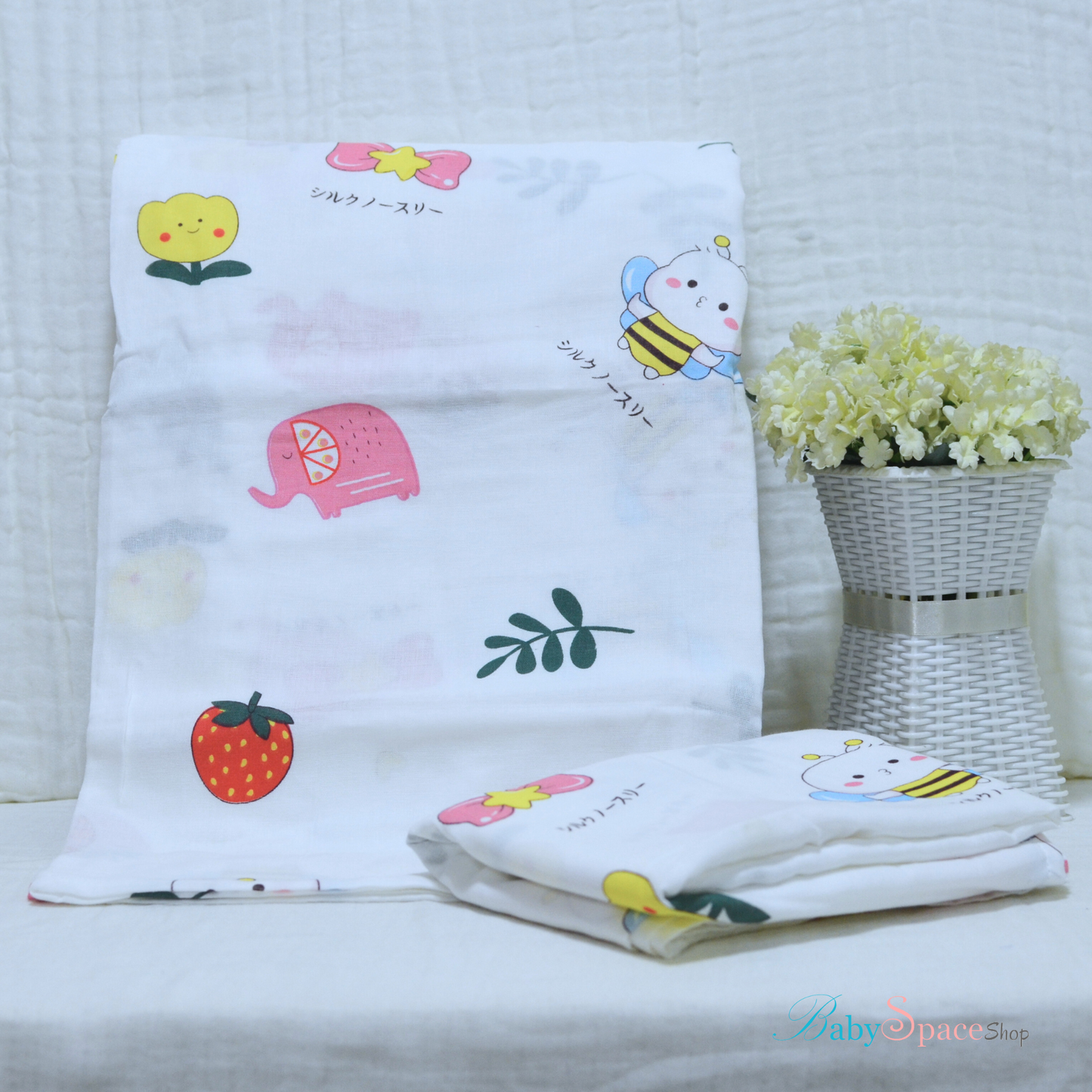 Muslin Swaddle Blankets - Plain 120 x 120 cm Collection IV