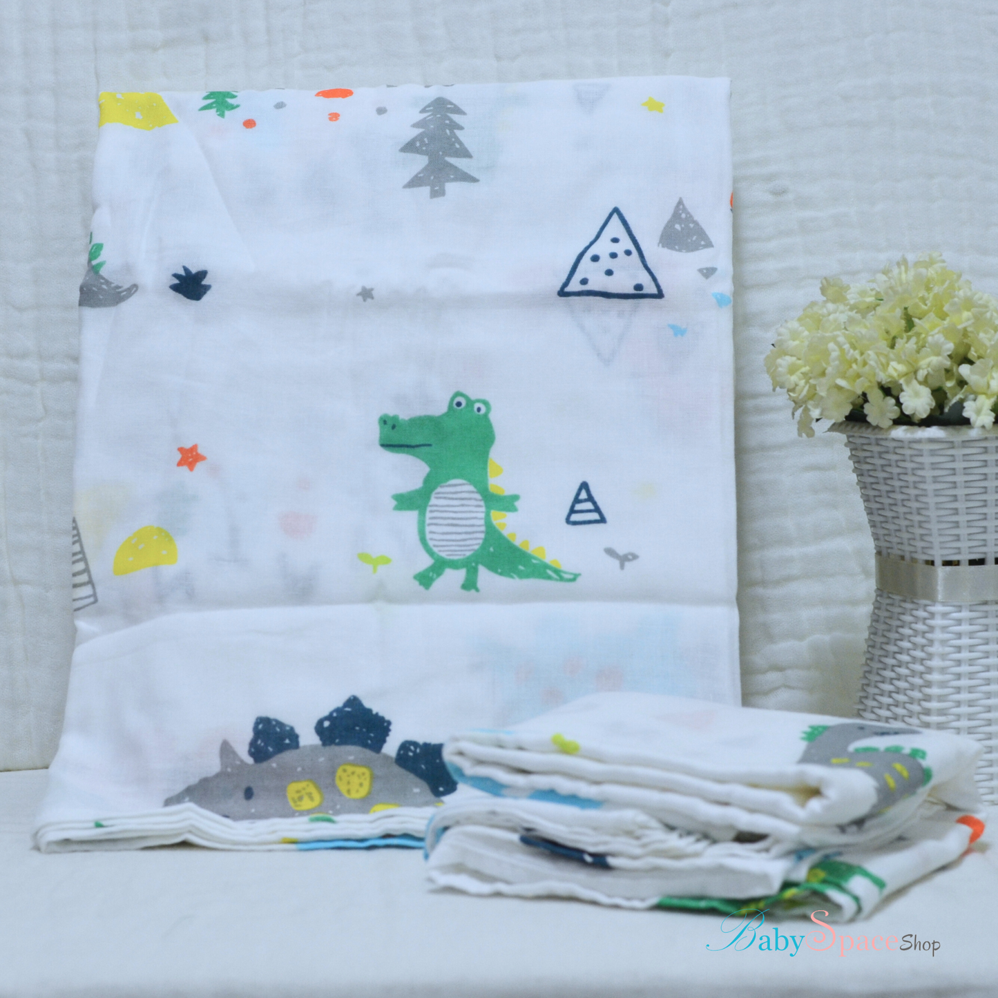 Muslin Swaddle Blankets - Plain 120 x 120 cm Collection IV