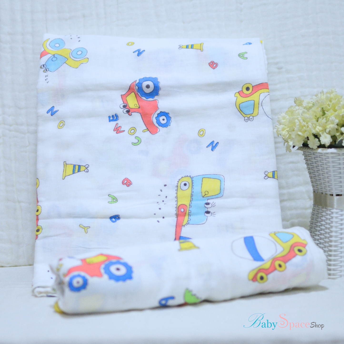 Muslin Swaddle Blankets - Plain 120 x 120 cm Collection IV