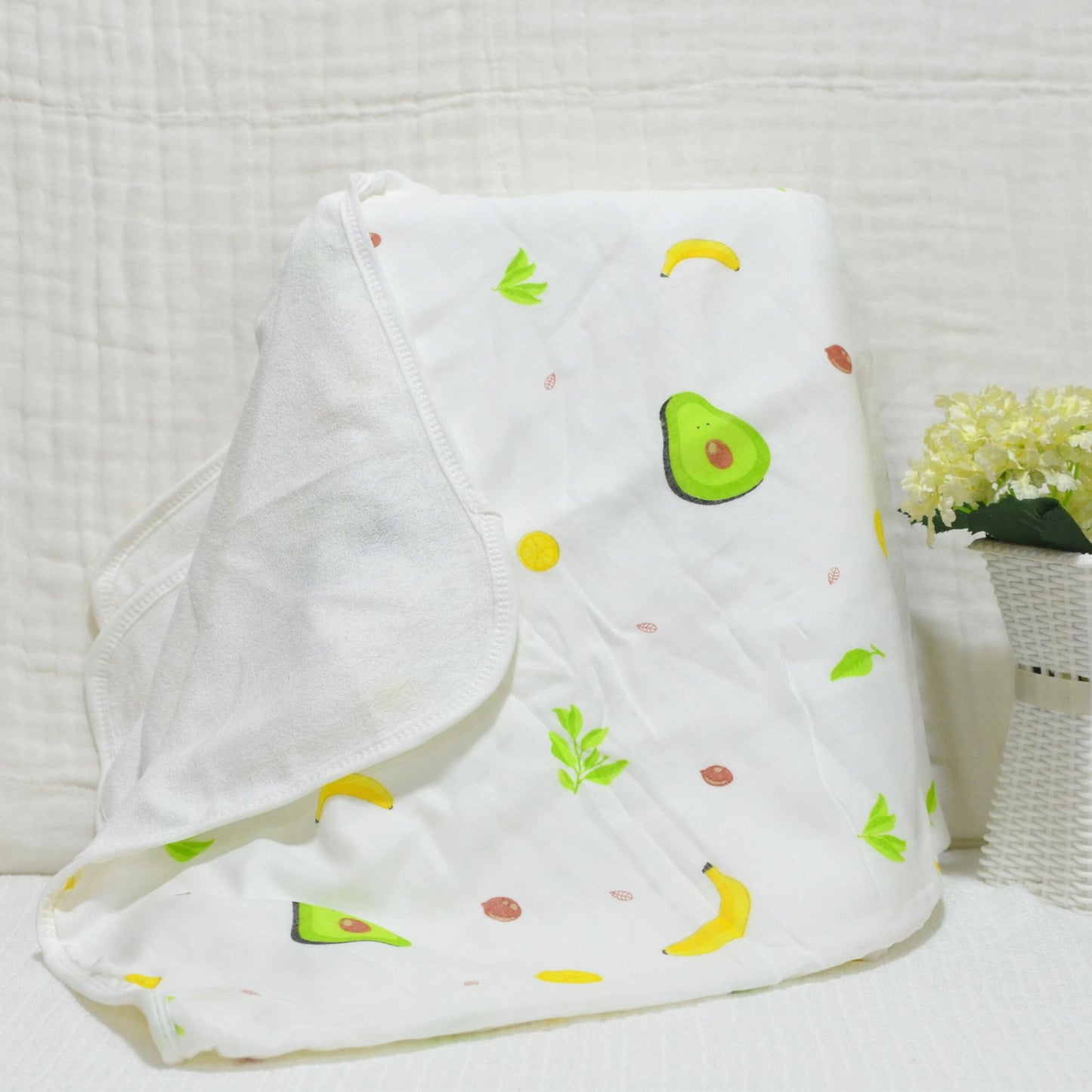 Muslin Cotton and Terry Baby Towel - 90x90cm